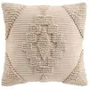Coussin déhoussable en poly-coton à motif texturé Naturel 45x45 cm