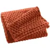 Plaid 125 x 150 cm   Flanelle Relief Unie Mini Frosty Terracotta