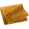 Plaid 125 x 150 cm   Flanelle Relief Unie Mini Frosty Ocre