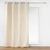 DOUCEUR D'INTERIEUR Rideau a oeillets 140 x 240 cm coton/polyester uni+top tufté Inca