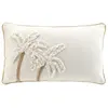 Douceur d'Intérieur Coussin déhoussable tufté motif palmier - 30x50cm - ecru 1612502-sans