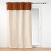 Rideau à top bouclette coton/polyester marron clair 140x240 cm