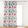 Douceur d'Intérieur Rideau a oeillets 140 x 260 cm polyester imprime winteria Blanc