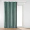 Douceur D'Intérieur - Rideau Tamisant En Velours Uni Sauge 135x260 Cm