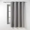 Douceur d'Intérieur Rideau petite hauteur 135 x 180 cm coton/polyester recyclé Twily Gris