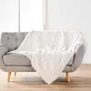 Plaid imitation fourrure frosty 180x220cm - 180x220cm - blanc 1612411