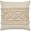 Douceur d'Intérieur Coussin déhoussable macramé à franges 40 x 40 cm