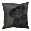 Paris Prix Lulu castagnette coussin polyester, lulu bear anthracite 40 x 40