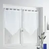 Douceur d'Intérieur Paire pompon passants 2 x 60 x 90 cm voile sable lissea Blanc