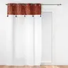 Douceur d'Intérieur Voilage a oeillets 140 x 240 cm voile sablé + haut velours Evie Bordeaux