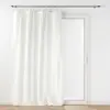 Voilage à passant jute blanc - Taille: 140x240cm - Coloris: Blanc