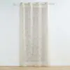 Douceur d'Intérieur Bricoline - Panneau a oeillets 140 x 240 cm voile tisse applique karla Taupe