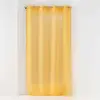 Douceur d'Intérieur Voilage petite hauteur 140 x 180 cm voile sablé Sandra Jaune