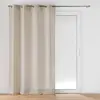 Panneau a oeillets 140 x 240 cm effet lin tisse cloris Taupe