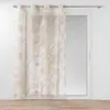 Douceur d'Intérieur Voilage a oeillets 140 x 240 cm voile sablé imprimé metallise Melisse