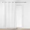 Douceur d'Intérieur Voilage oeillets 140 x 240 cm voile sable brodé metallisé odessa Blanc