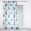Douceur d'Intérieur Panneau a oeillets 140 x 280 cm voile sable imprime belline Blanc/bleu