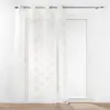 Douceur d'Intérieur Panneau a oeillets 140 x 280 cm voile sable imprime metallise sixtine Or