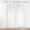 Douceur d'Intérieur Panneau a oeillets 140 x 280 cm voile sable imprime metallise flessia Or
