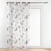 Douceur d'Intérieur Panneau a oeillets 140 x 240 cm voile sable imprime cocotis Sans