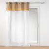 Douceur d'Intérieur Voilage a oeillets 140 x 240 cm voile sablé + jute Malory Jaune