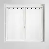 GENERIQUE Paire de Voilages à Anneaux Linka 60x160cm Blanc