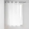 DOUCEUR D'INTERIEUR Panneau a oeillets 140 x 180 cm effet lin tisse haltona Blanc