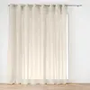 DOUCEUR D'INTERIEUR Voilage à oeillets grande largeur 300 x 240 cm voile tissé Carlin
