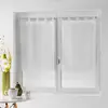 Douceur d'Intérieur Paire droite passants 2 x 60 x 160 cm voile fils coupes dandy Blanc