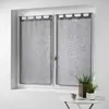 Douceur d'intérieur Paire droite passants 2 x 60 x 120 cm effet lin tisse haltona Gris