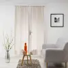 Douceur d'Intérieur Paire droite passe tringle 2 x 70 x 200 cm voile tisse milza Beige