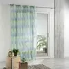 HOME MAISON Panneau a oeillets 140 x 240 cm voile imprime transfert winter green Blanc