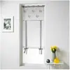 Paris Prix Store droit a passants 60 x 150 cm voile brode cory Gris