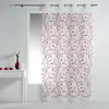 Douceur d'Intérieur Panneau a oeillets 140 x 240 cm voile sable brode petite fleur Blanc/Rouge
