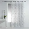 Douceur d'Intérieur Rideau Voilage à oeillets "Petite Fleur" 140x240cm Blanc & Gris