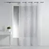 AC-DÉCO Panneau a oeillets 140 x 240 cm voile sable brode petite fleur Blanc/Blanc