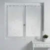 Douceur d'Intérieur Paire voilages 2 x petite fleur - 2 x 60 x 90 / blanc et blanc