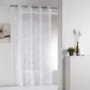 Douceur d'Intérieur Panneau a oeillets 140 x 280 cm voile sable fils chenille chenilla Naturel