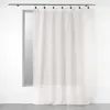 Douceur d'Intérieur Panneau à Anneaux - LINKA - Voile Tissé - 140 x 240 cm - Blanc - Intérieur