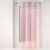 Douceur d'Intérieur Voilage à oeillets 140 x 240 cm voile sablé + strass Satinela Rose