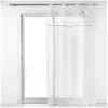 douceur d'interieur Panneau A Oeillets, Blanc/Argent, 140 x 240 CM
