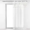 DOUCEUR D'INTERIEUR Panneau a oeillets 140 x 240 cm voile sable+top applique metal levi Blanc/or