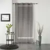 Douceur d'Intérieur Voilage a oeillets 140 x 240 cm voile tisse applique elea Gris/argent