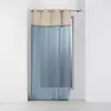 Douceur d'Intérieur Voilage à oeillets 140 x 240 cm voile sablé + jute Greenybel Bleu