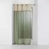 Douceur d'Intérieur Voilage à oeillets 140 x 240 cm voile sablé + jute Greenybel Vert