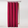 Douceur d'Intérieur Rideau a passants 140 x 260 cm polyester uni essentiel Rouge