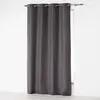 Douceur d'Intérieur Rideau a oeillets 140 x 280 cm microfibre unie absolu Anthracite