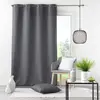 Douceur d'Intérieur Rideau a oeillets metal 140 x 280 cm polyester uni essentiel Beton
