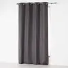 Douceur d'intérieur Rideau a oeillets 140 x 260 cm microfibre unie absolu Anthracite