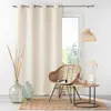 DOUCEUR D'INTERIEUR Rideau a oeillets 140 x 260 cm microfibre unie absolu Naturel